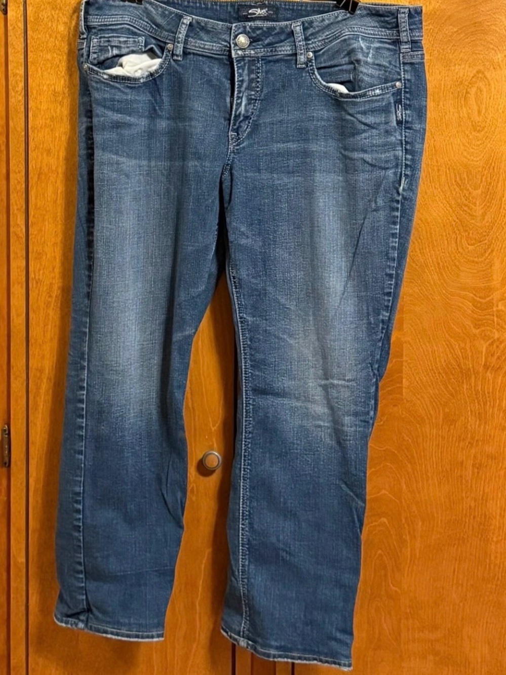 Silver Elyse Slim Boot Jeans Dark Blue Denim Jeans